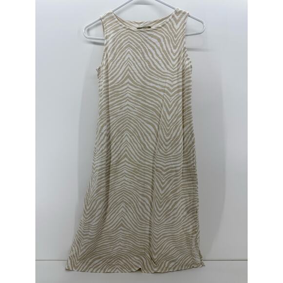 H&M Beige Zebra Print V-neck Tunic size XS - Picture 4 of 6